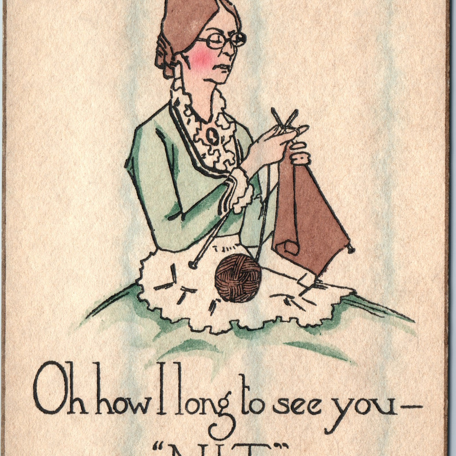 c1910s Comic Card Aloof Woman \