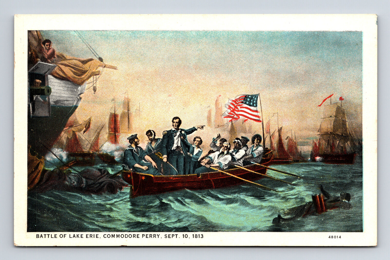 Battle of Lake Erie Commodore Perry Lake Erie New York NY Postcard