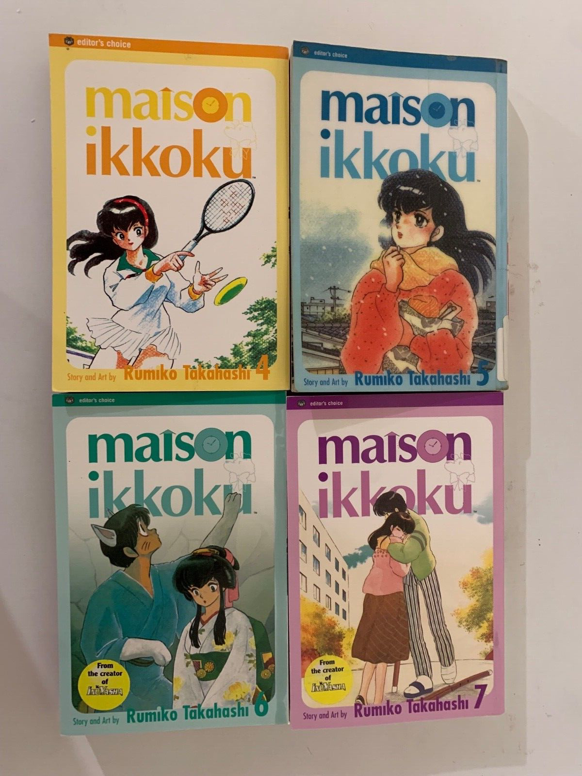 Maison Ikkoku Manga Lot of 4 Volumes 4, 5, 6, 7 by Rumiko Takahashi Viz