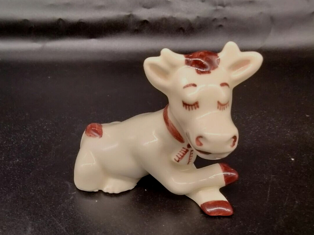 Rio Hondo California Pottery Laying Cow Figurine Vintage