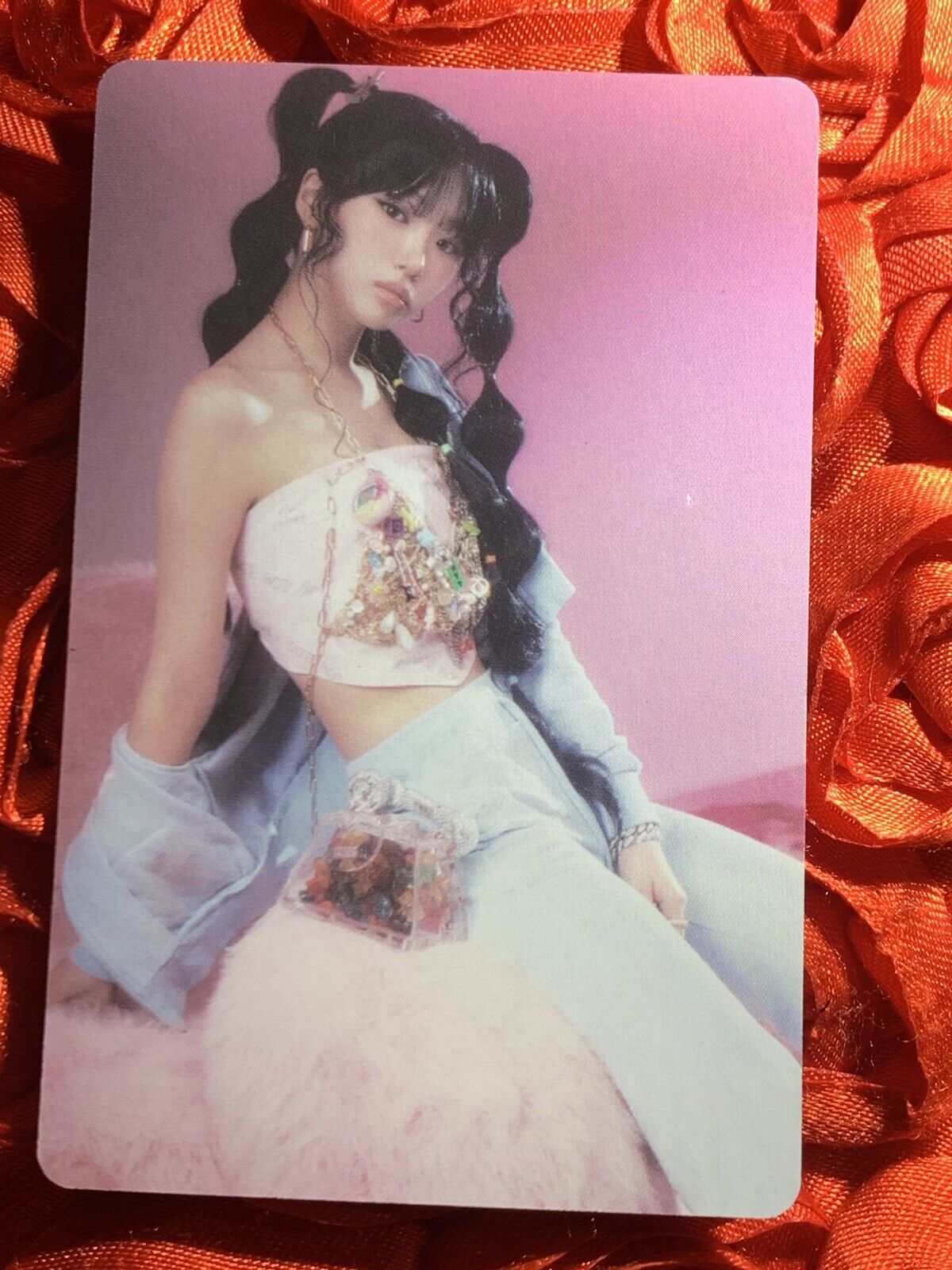 CHAEWON LE SSERAFIM FAIRY Edition Celeb K-pop Girl Photo Card Doll Pink