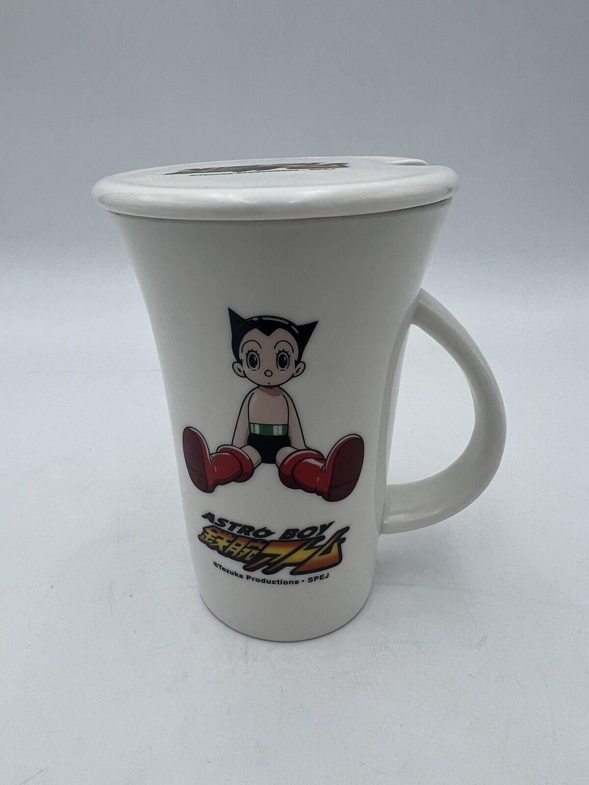 Astro Boy Atom Mug Cup Porcelain Osamu Tezuka Japan Limited with Lid RARE EUC
