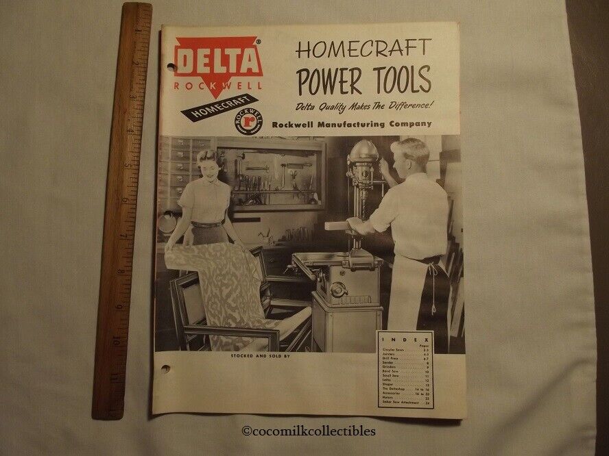 1955 Delta Rockwell Homecraft Power Tools Catalog Pittsburgh Pa Full Line Saws