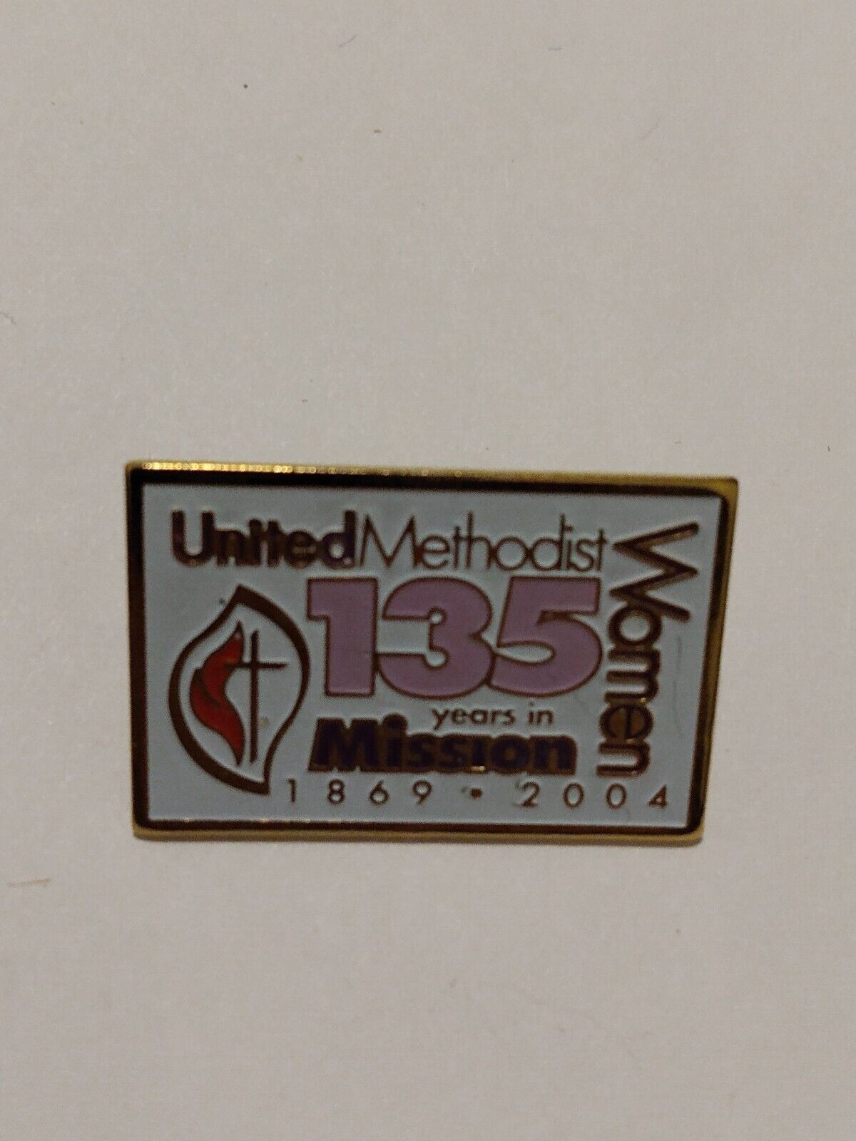 United Methodist Women 135 Years in Mission Lapel Pin