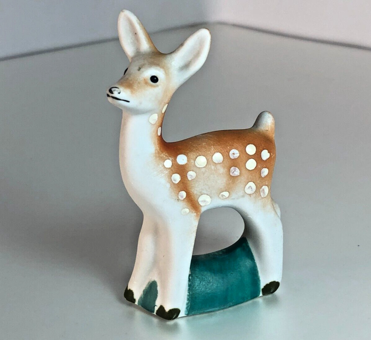 Vintage Soviet porcelain figurine of a bambi roe deer made in the USSR GDR