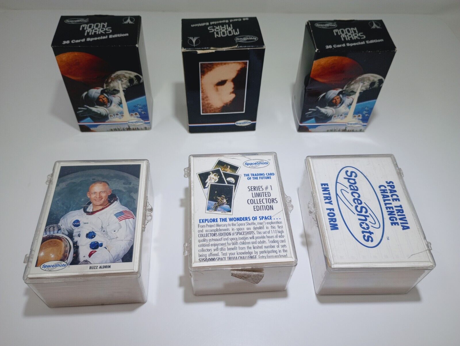 3 Space Shots Moon Mars 36 Card Special Edition 1991 + 3 Series 1 Limited Sets