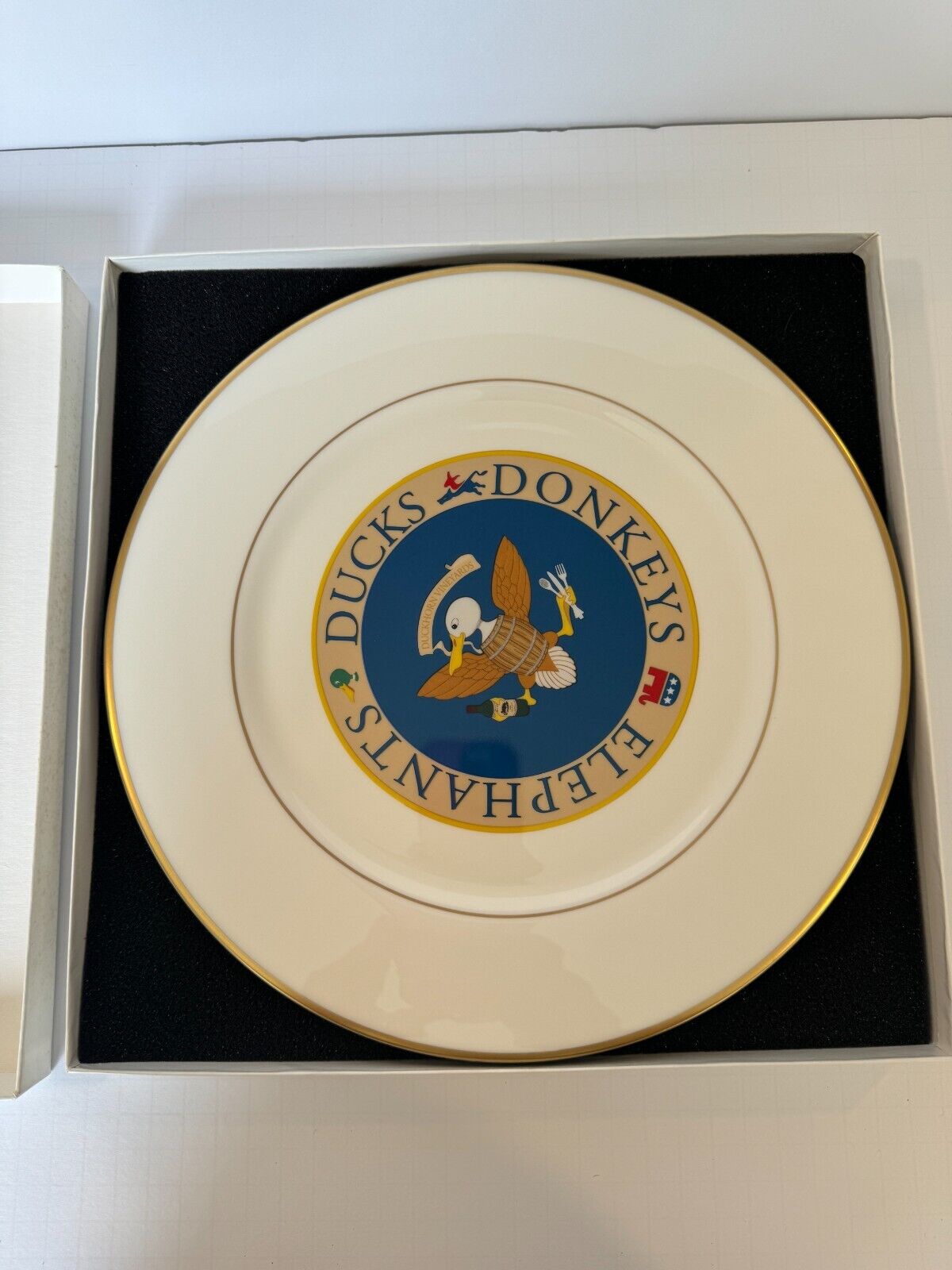 Political Plate U.S. President Chef Duckhorn White House Napa Autographed DS67