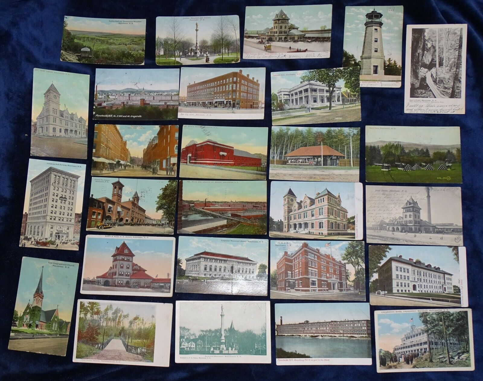 28 Manchester New Hampshire early 1900's Postcards