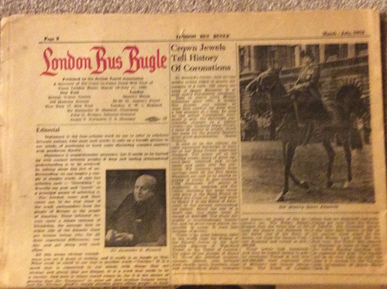 1952 LONDON BUGLE,QUEEN ELIZABETH II,INAUGURATION,8 full pages of 50’s HISTORY