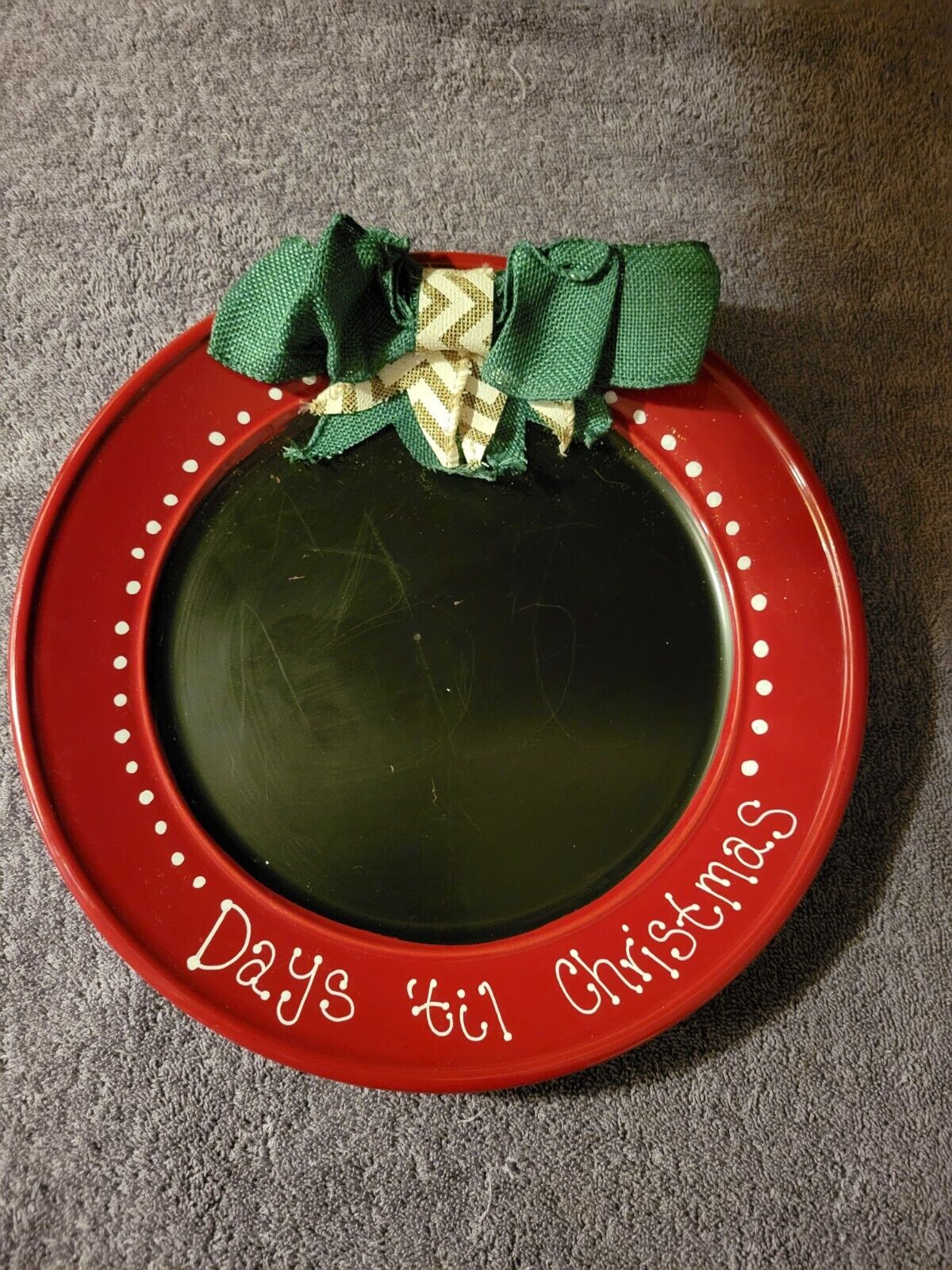Countdown to Christmas Holiday Erasable Plate