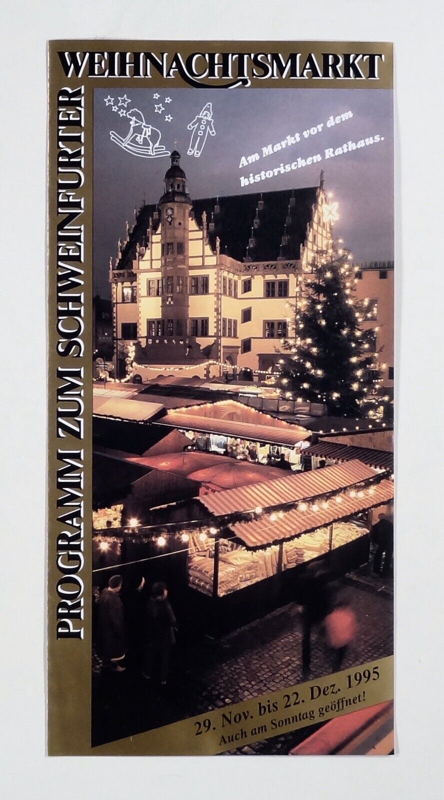1995 CHRISTMAS MARKET PROGRAM Schweinfurt Germany music events festival shopping