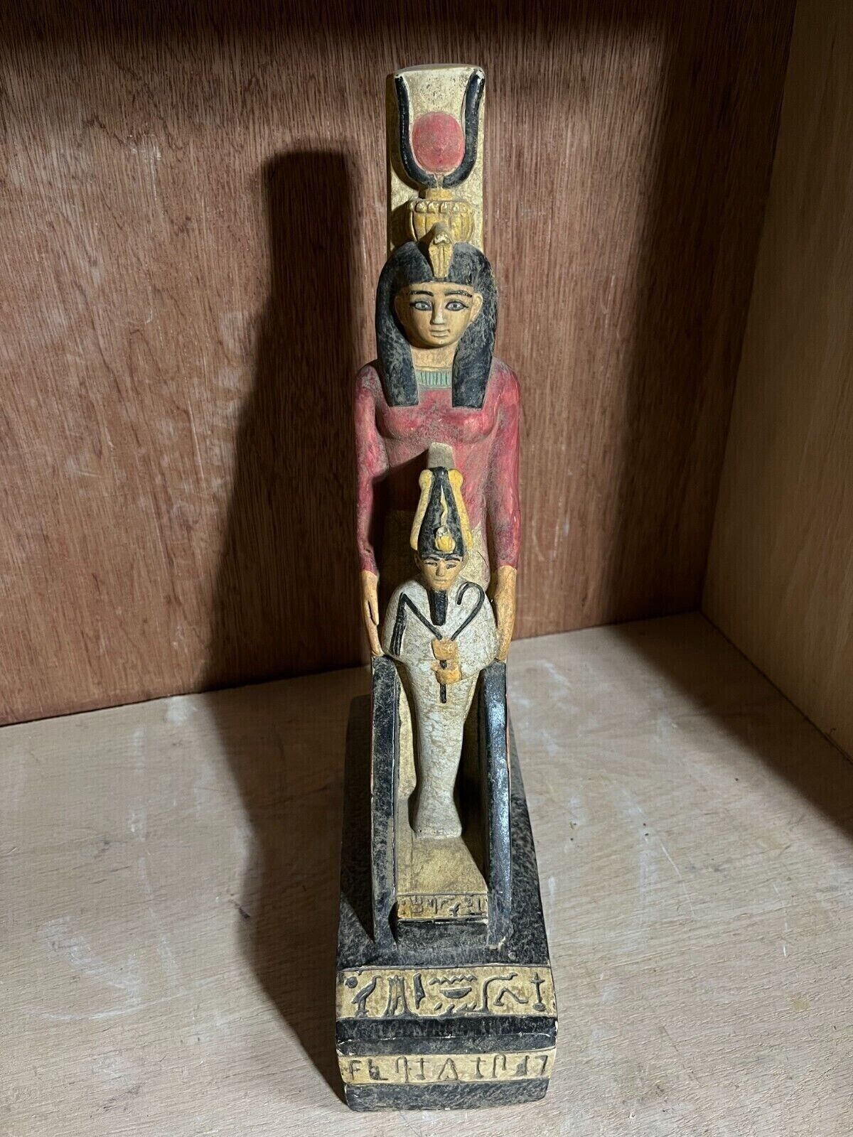 Ancient Egyptian Antiquities Unique Statue Describing myth of Isis and Osiris BC
