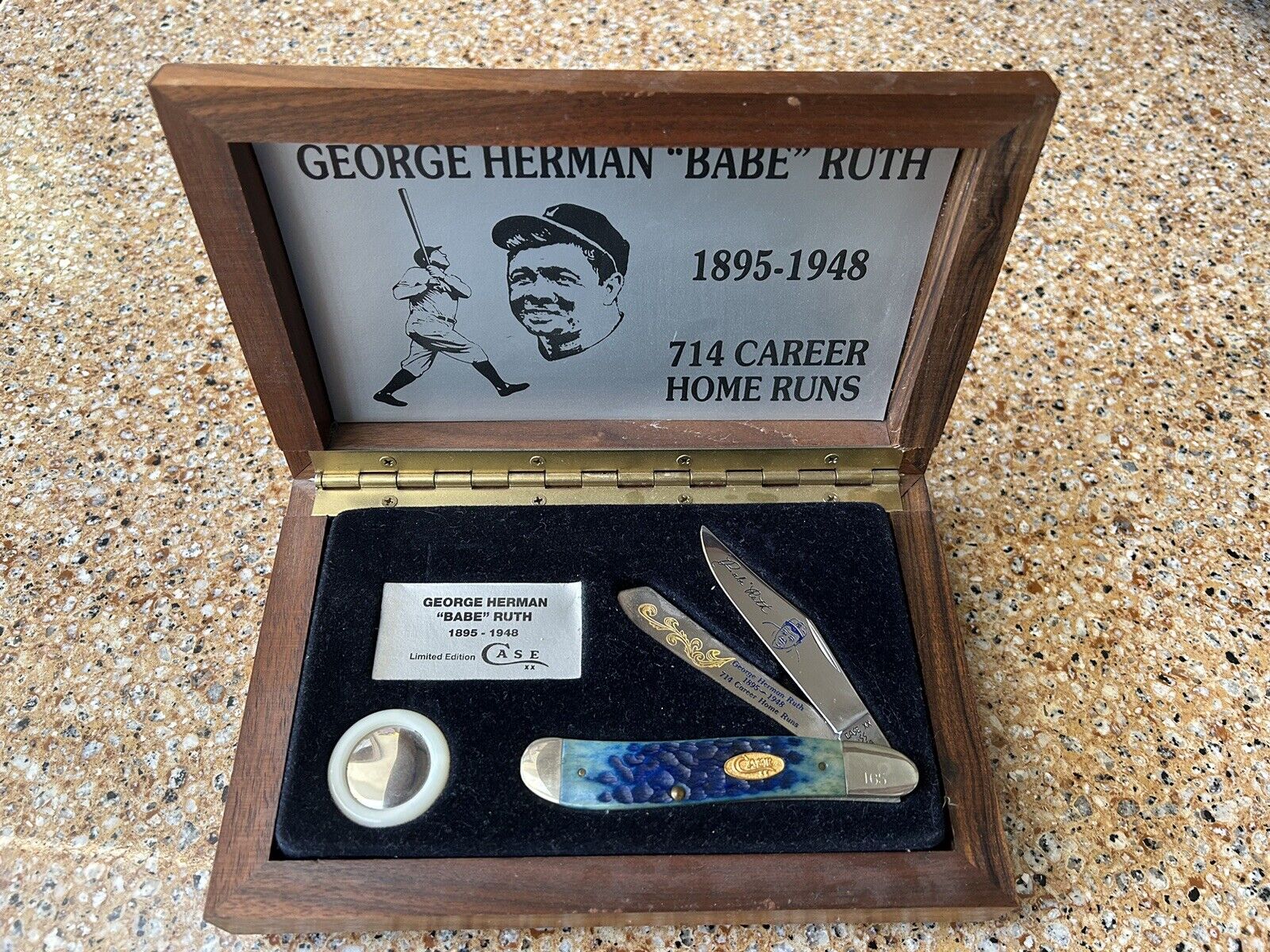 BABE RUTH Limited Edition Case XX Knife (165) In Wooden Case (Nr Mt/Mt Cond.)