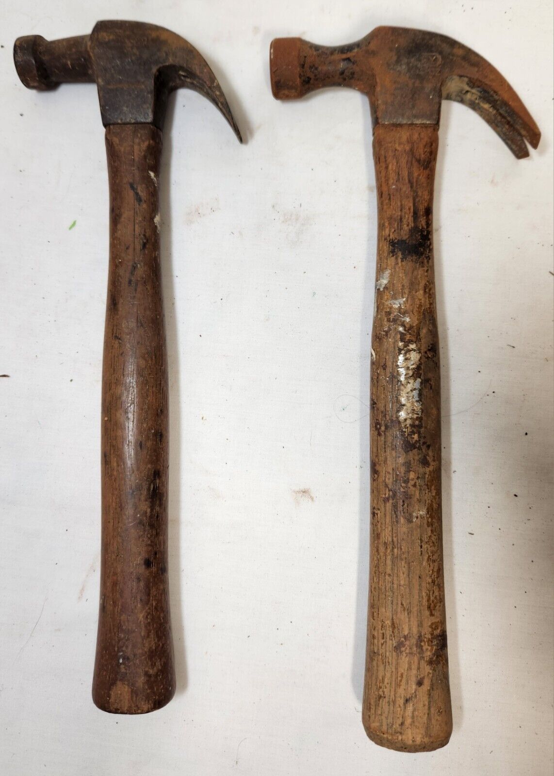 Vintage Stanley Claw Hammers Wooden Handle Lot of 2