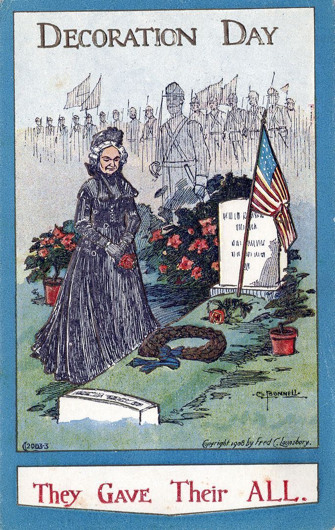DECORATION DAY - Bunnell Signed They Gave Their All Patriotic Postcard