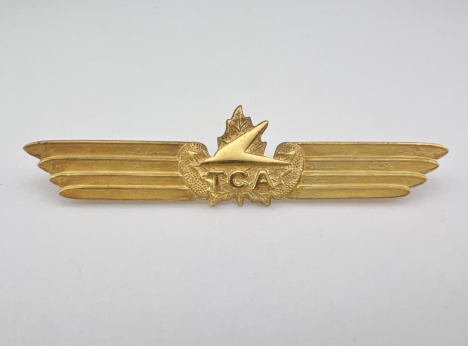 RARE 1950's Trans Canada Airlines (TCA) Captain Pilot Wing Pin Badge 3.25