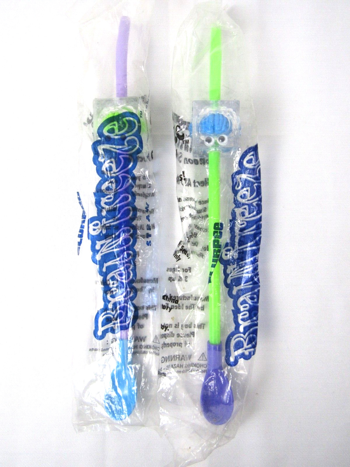 7-Eleven Slurpee Straw Spoon Set (2) Brain Freeze - 7-11 - Vintage 1990's - New