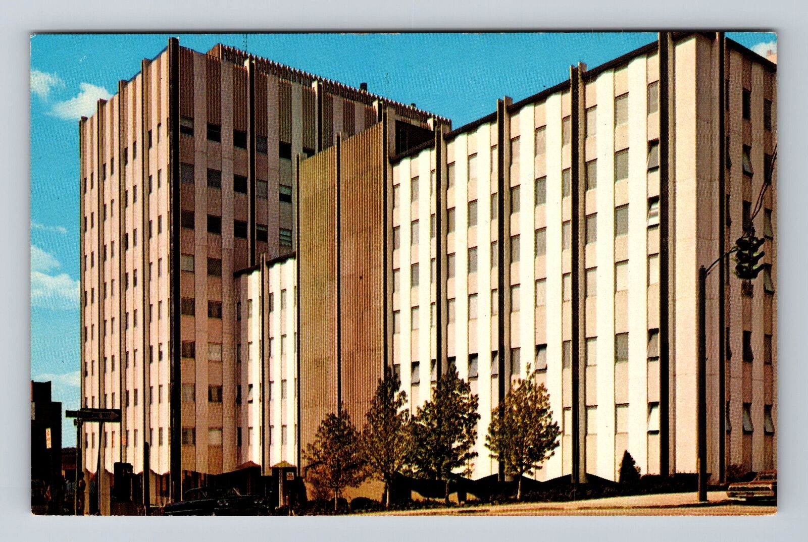 Akron OH-Ohio, City County Safety Building, Antique Souvenir Vintage Postcard
