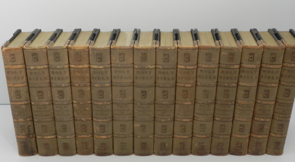 The Holy Bible:#415/500 MP 1904 Old, NewTestaments,Apocrypha 14 Volume Set, Used