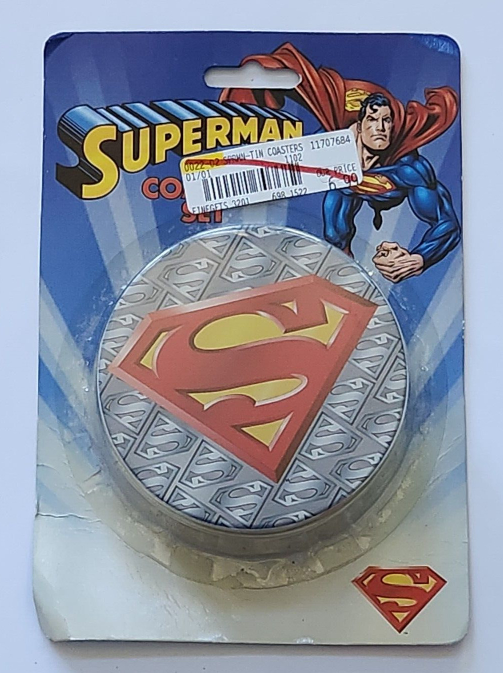 WB SUPERMAN ROUND COASTER SET by DC COMICS