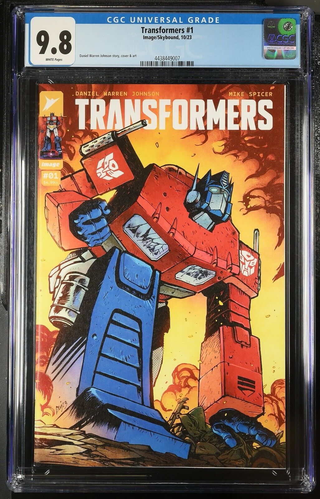 Transformers #1 Daniel Warren Johnson 1st Print CGC 9.8 Image 2023 Skybound