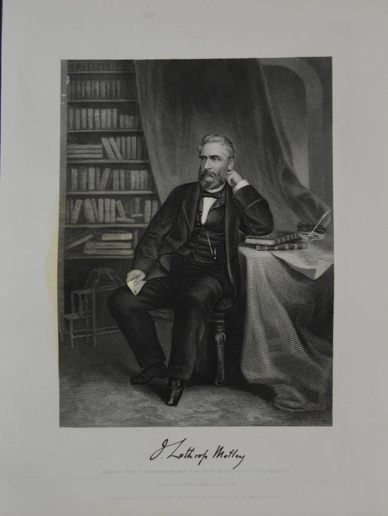 Antique United States Minister to UK John Lothrop Motley Original 1860 Engraving
