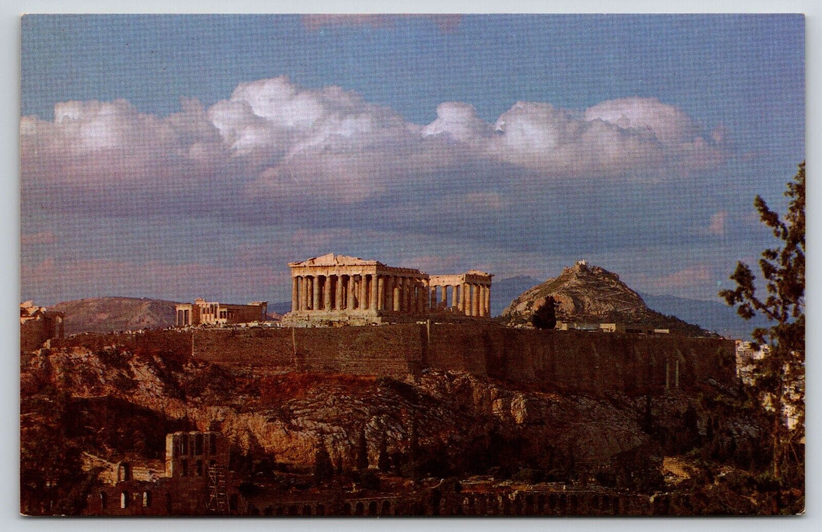 Greece Athens The Acropolis Postcard Vintage Souvenir Card