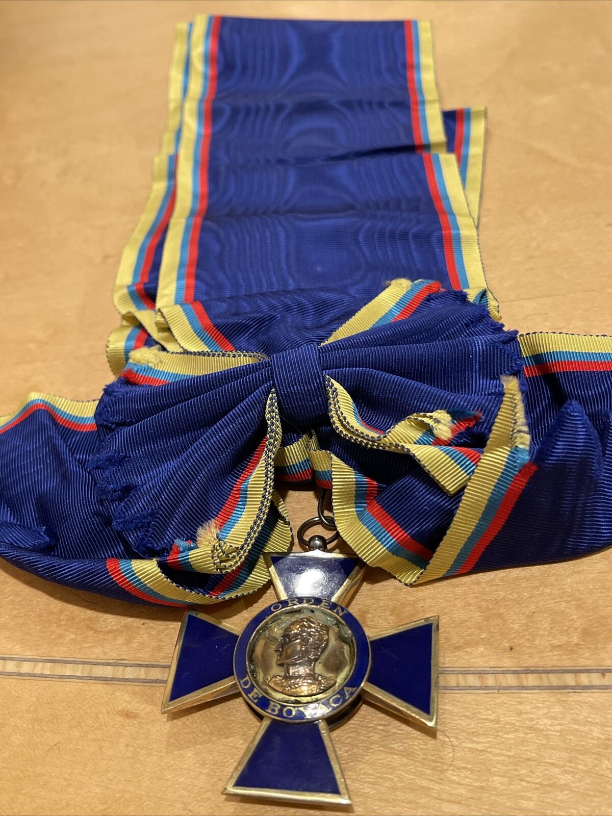 Colombia,Republic,Order Of Boyaca,Grand Cross Sash Badge 56mm Silver Gilt Enamel