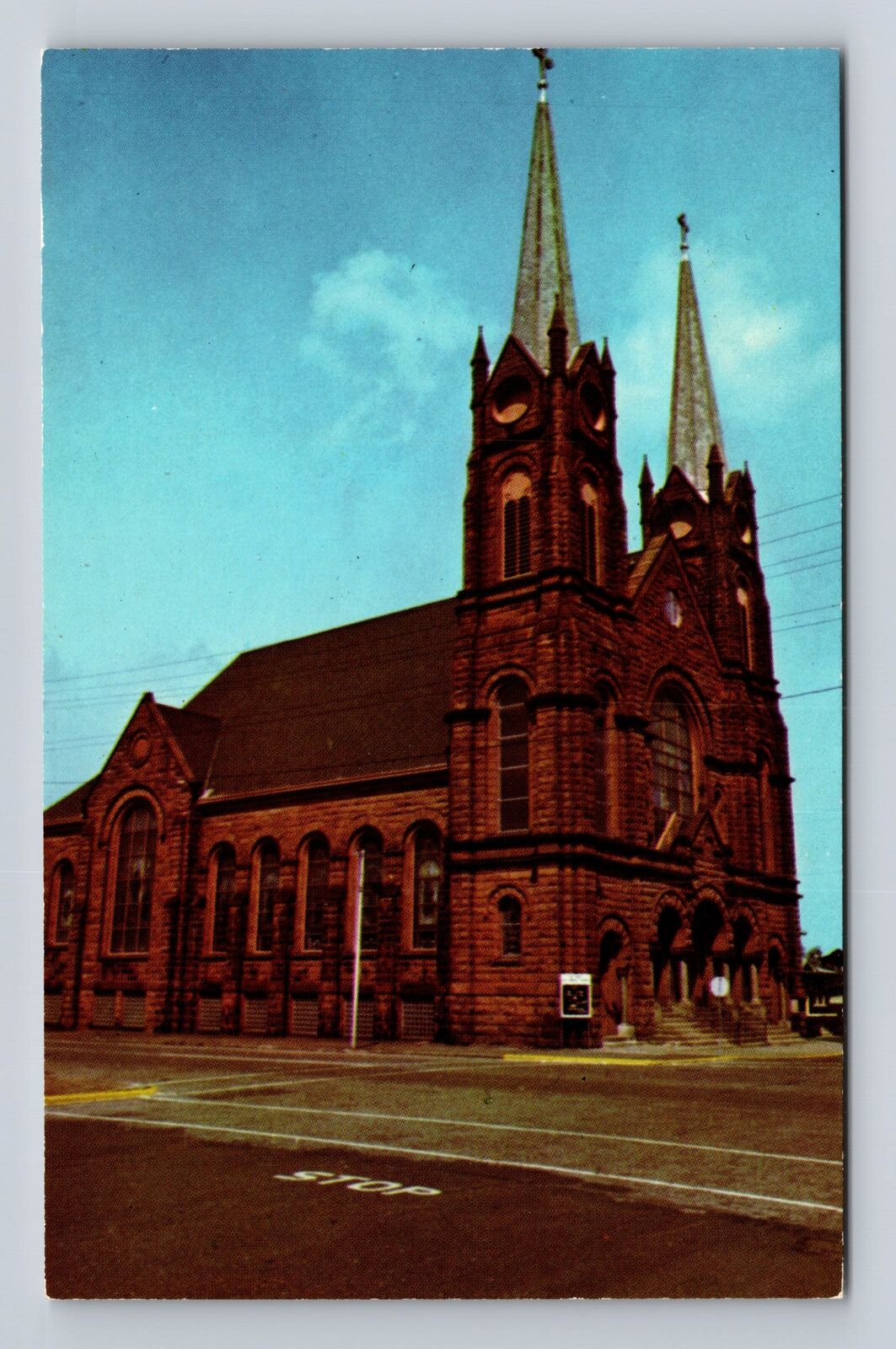 Calumet MI-Michigan, St Paul Apostle Church, Antique Vintage Souvenir Postcard
