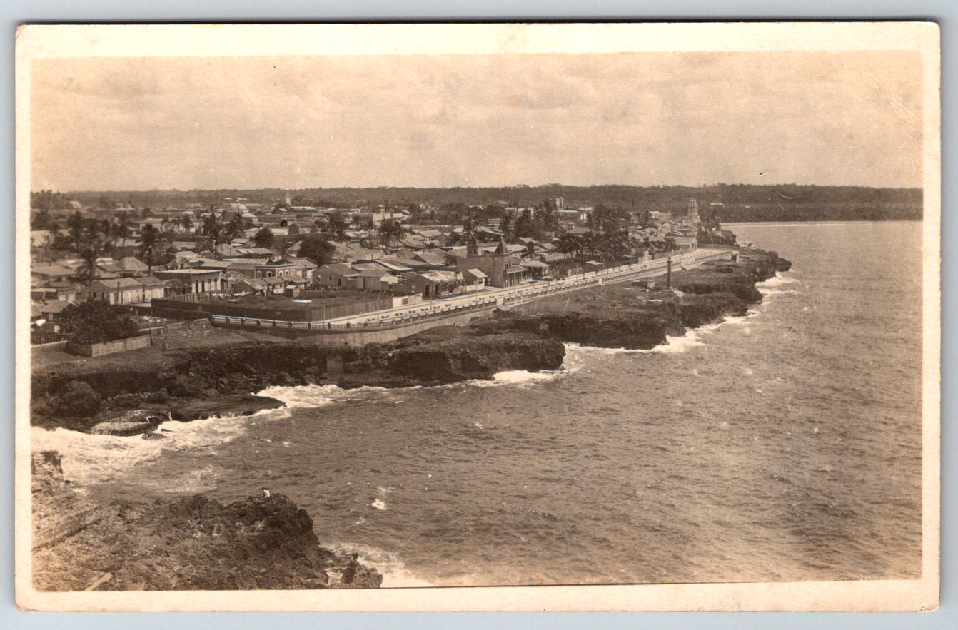 RPPC c1910s Santo Domingo Dominican Republic Bird's Eye View Postcard