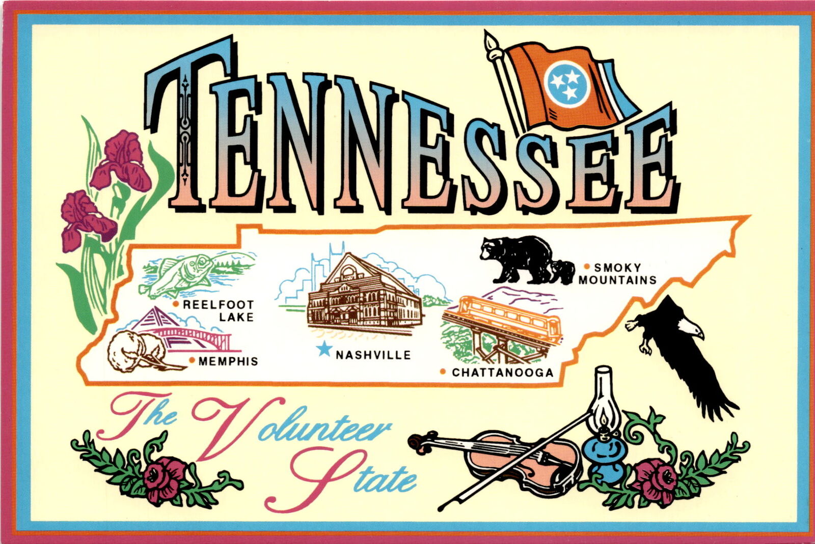 Reelfoot Lake, Memphis, Nashville, Chattanooga, Smoky Mountains, The Postcard