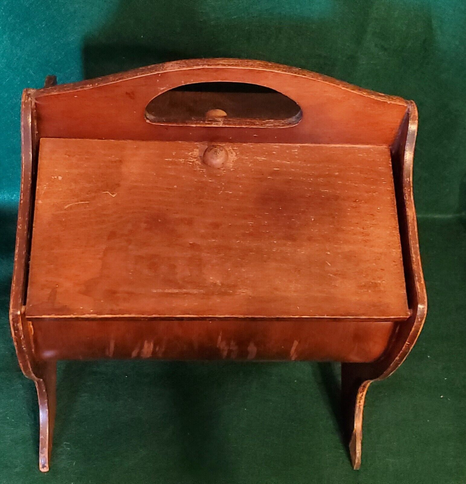Vintage Solid Wood Sewing Box
