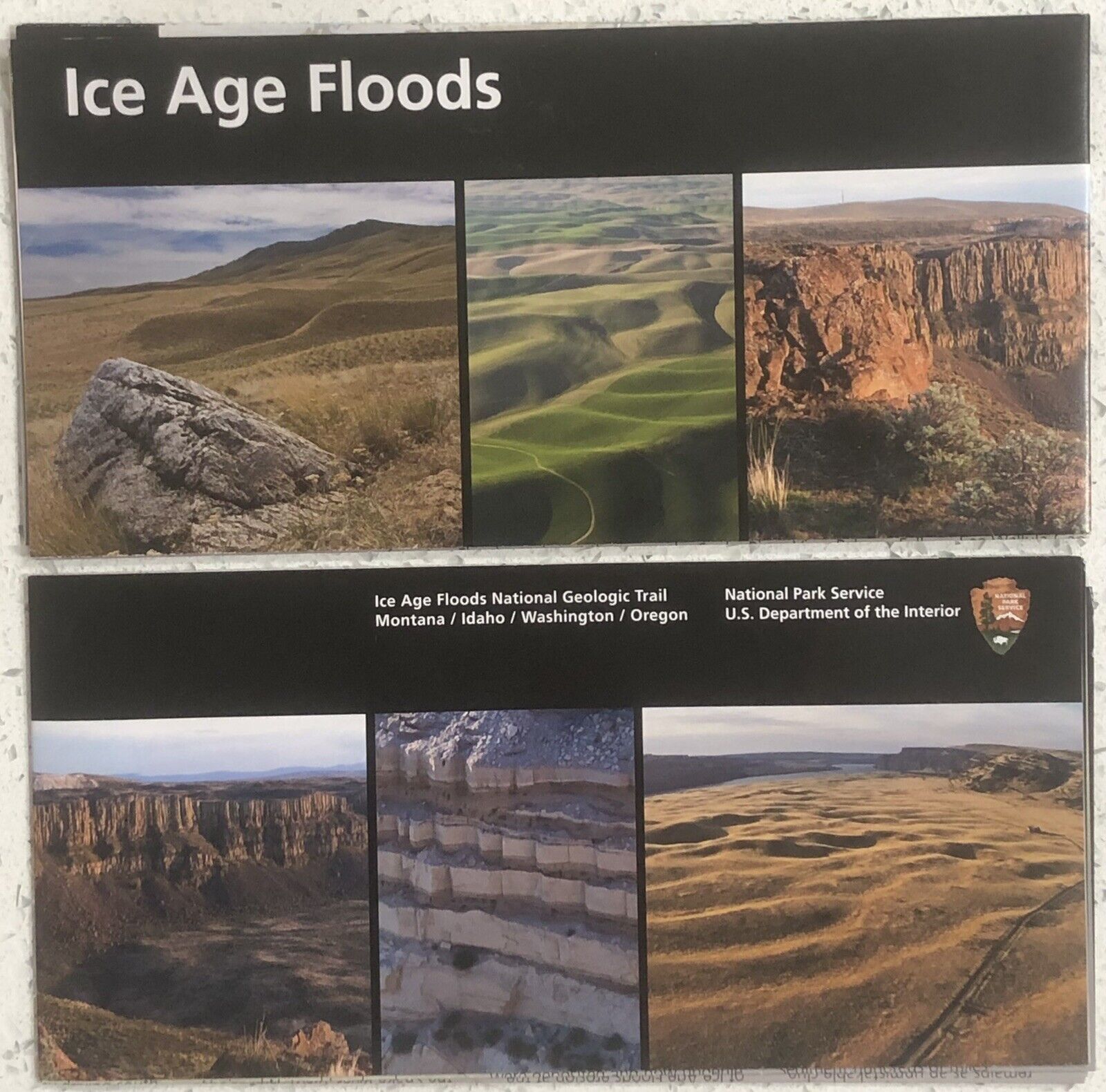 Ice Age Floods National Geological Trail NP Brochure Map NPS Guide 2023.