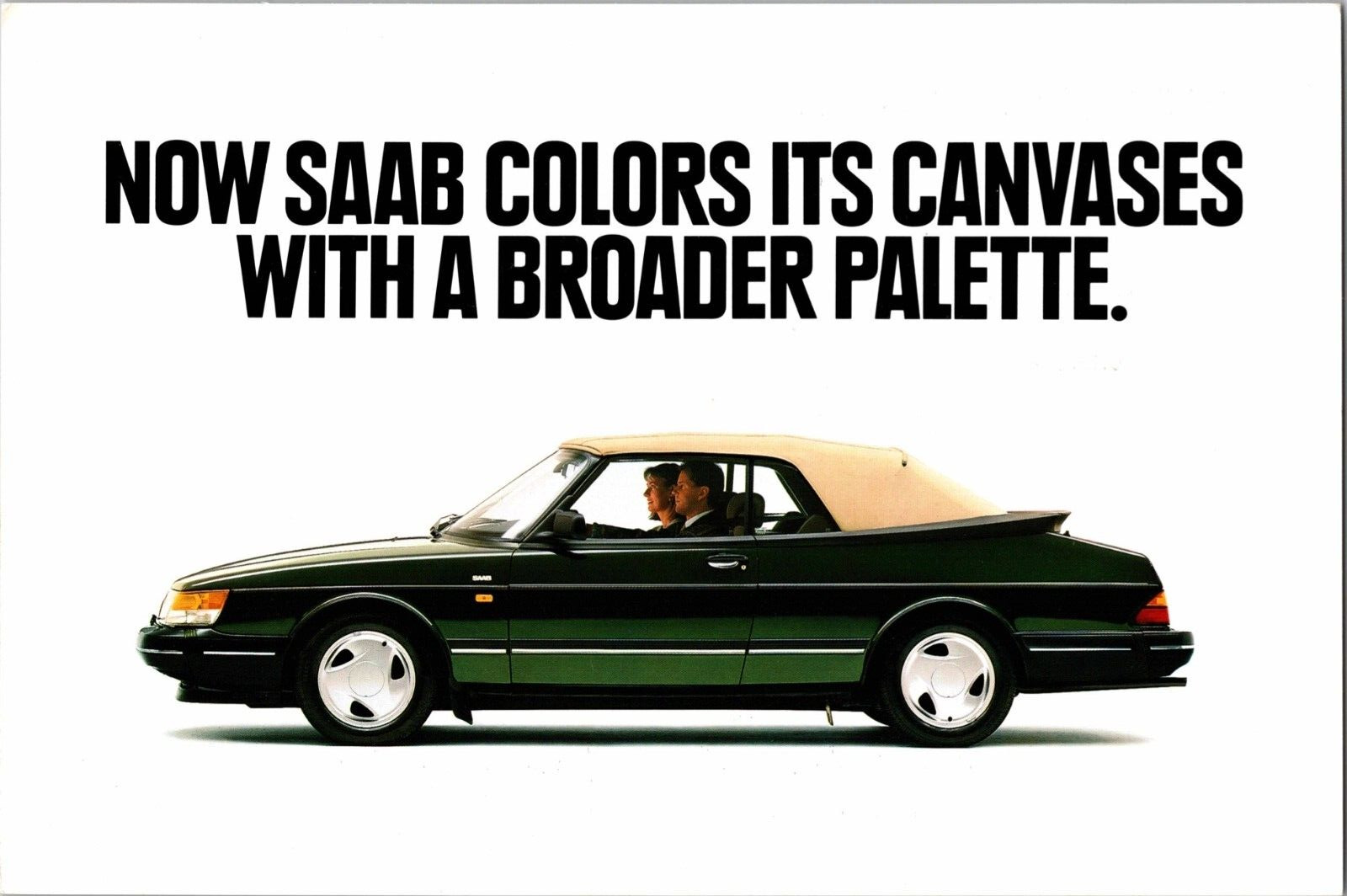 Vintage 1992 Saab Turbo 900S Diablo Concord California Oversized Dealer Postcard