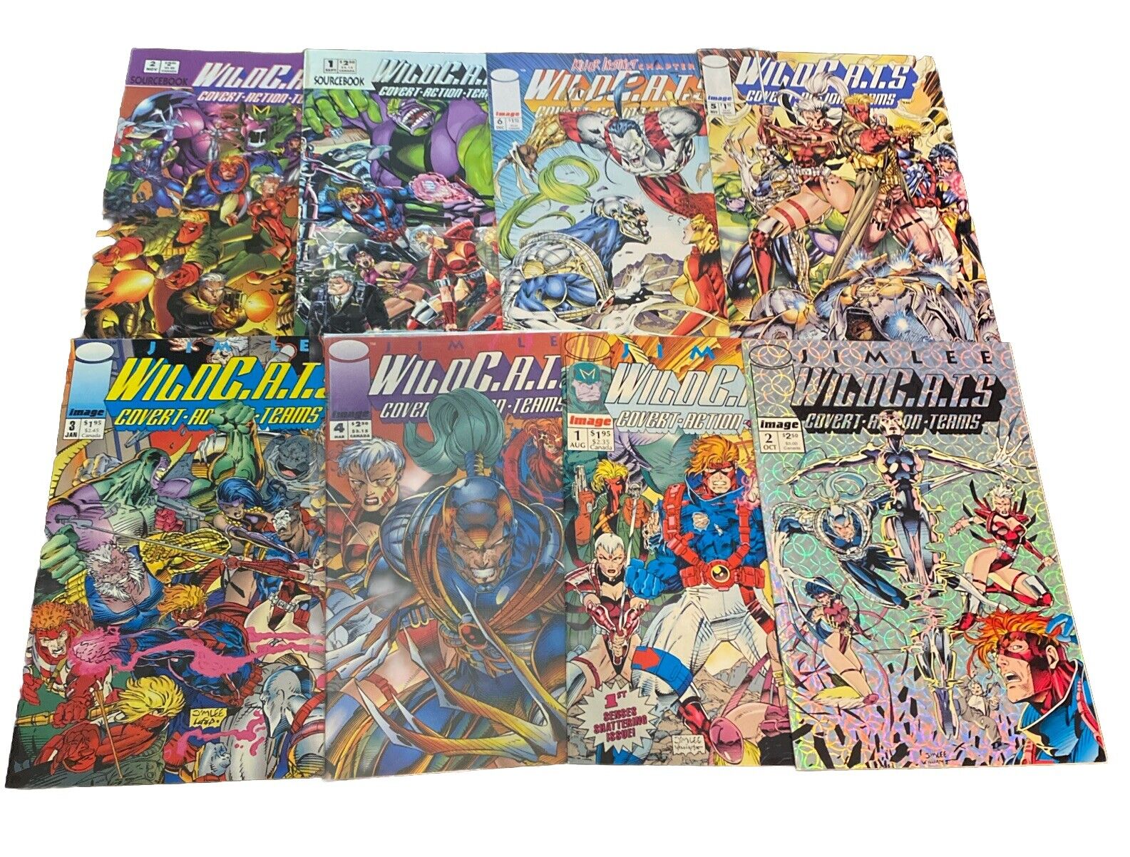 WILDC.A.T.S Covert Action Teams #1-6 Sourcebook # 1 2 (lot of 8) (Image 1992)