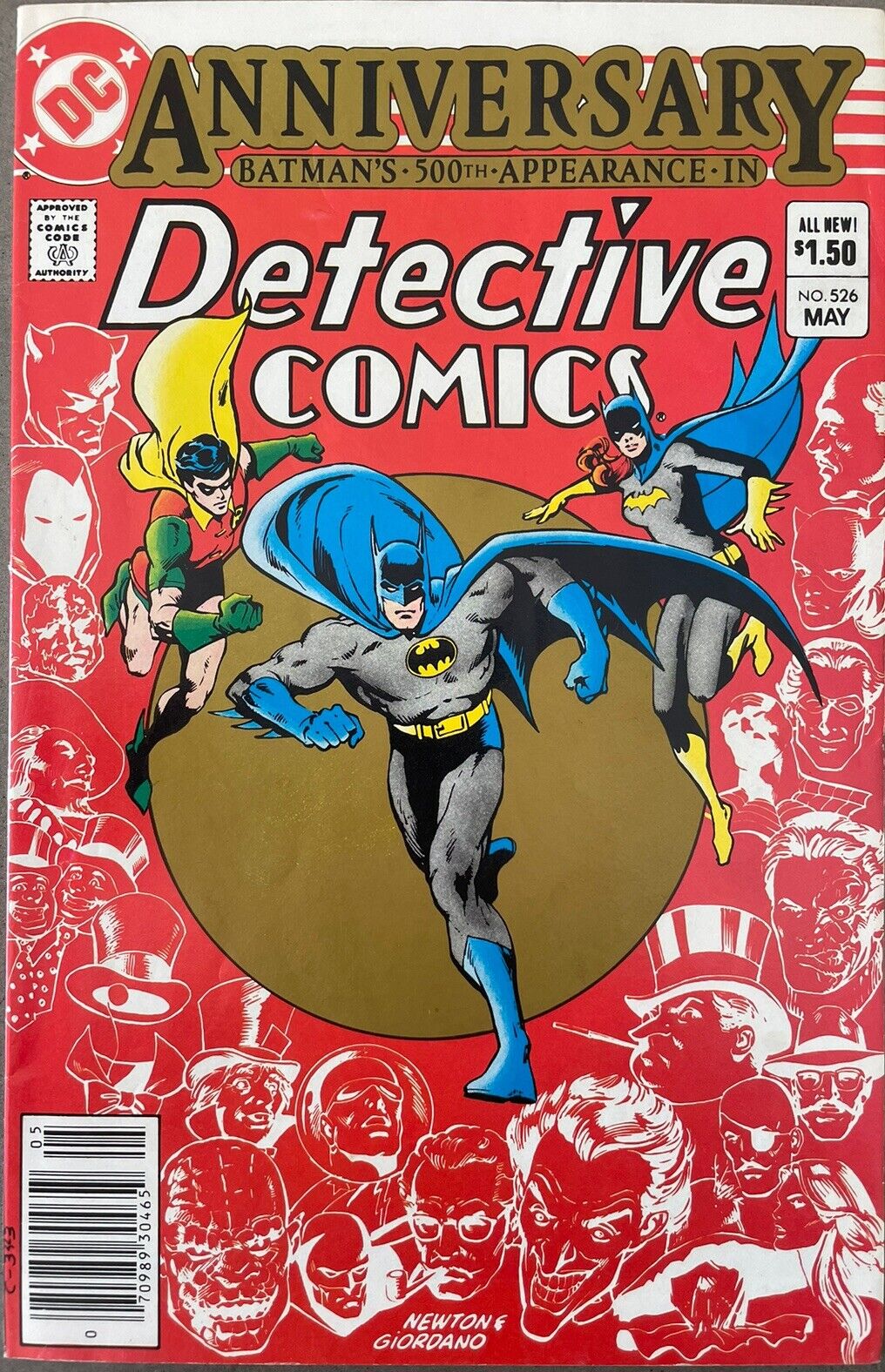 Detective Comics #526/ Key Iss. Batman 500th App. & Anniversary VF+/NM \'83 Kane