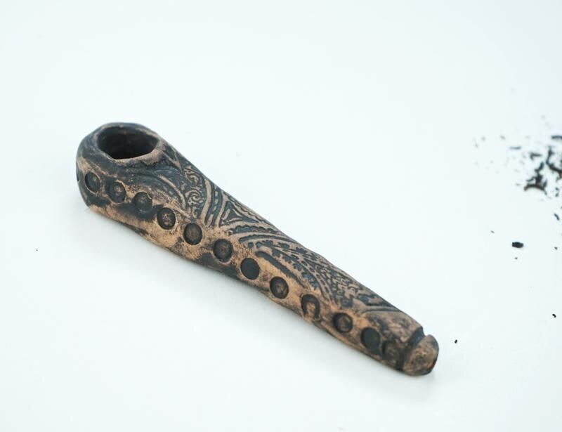 Smoking Pipe Small Old Ceramic Handmade Craft Smokers Gift Ukraine Collectibles