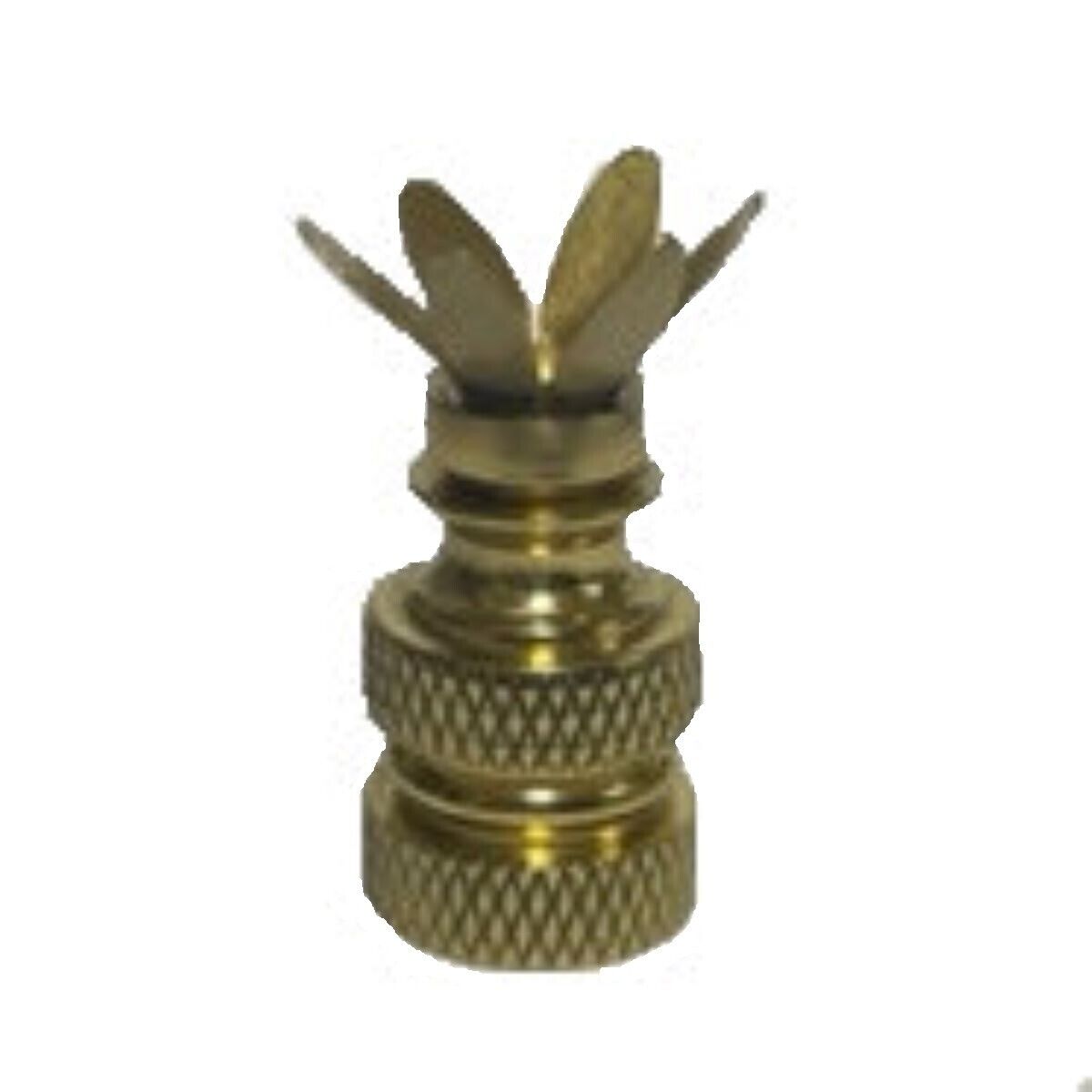 LOT OF 10...SOLID BRASS 6-PRONG DIY LAMP SHADE FINIAL BASES TV-1376