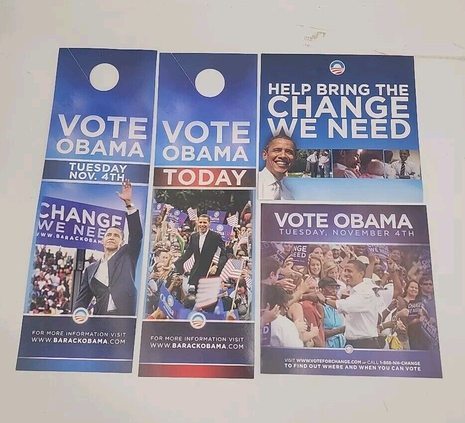   Obama /Biden Campain 2008 Door Hangers  & Pamphlets Collection New Hampshire