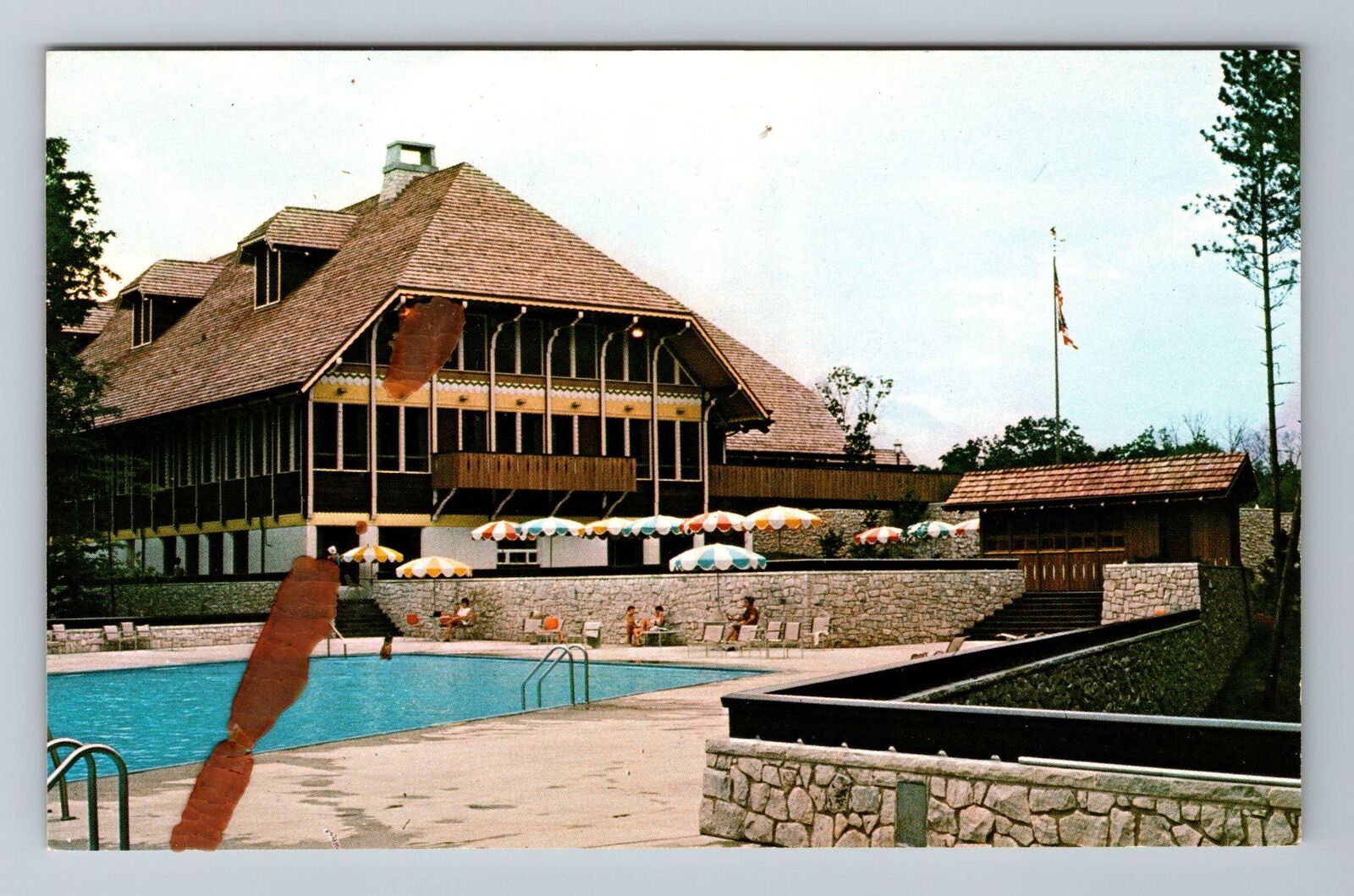 Logan OH-Ohio, Hocking Hills Lodge, Advertising, Vintage Postcard