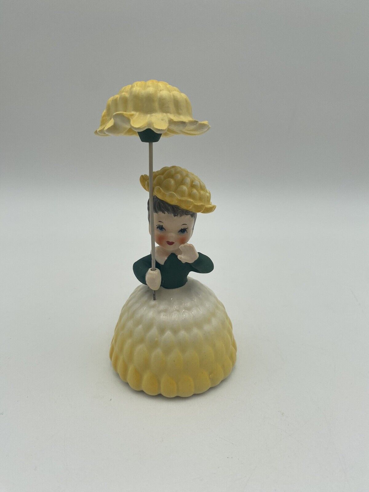 Vtg Napco 1956 Chrysanthemum Flower of the Month Girl A1949 Figure Parasol READ