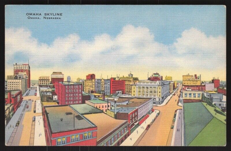 Vintage Postcard - Omaha Skyline