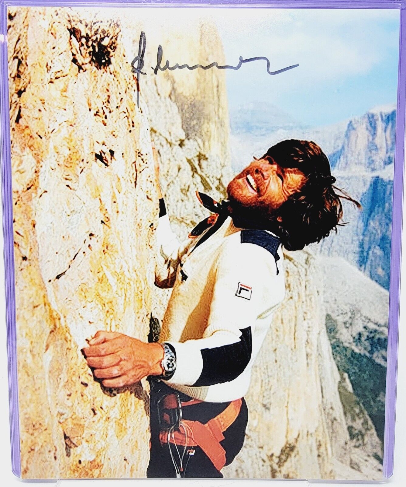 Reinhold Messner signed 8x10 photo Antarctica Explorer 1st Solo Mt Everest
