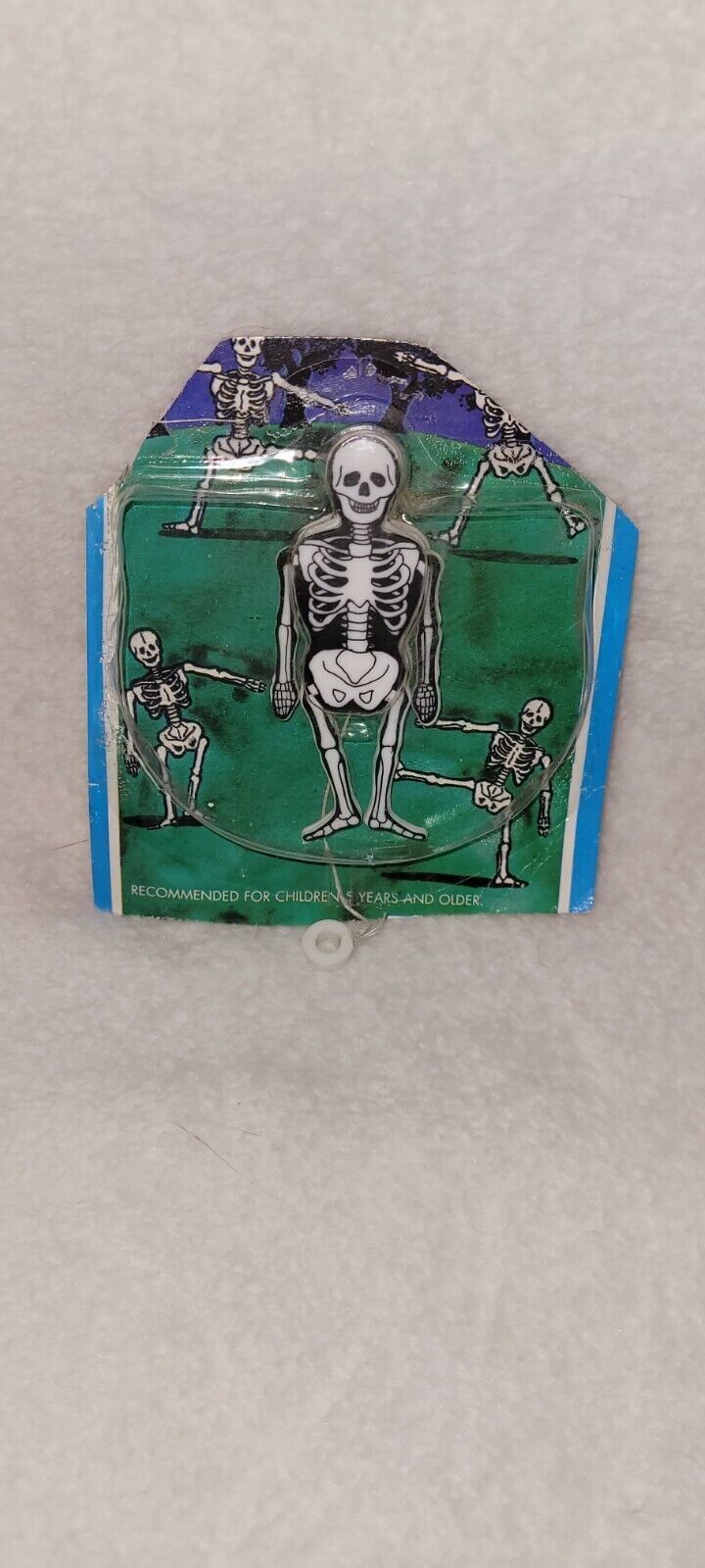 Vintage Halloween Jointed Dancing Skeleton Halloween Pull String Toy 3\
