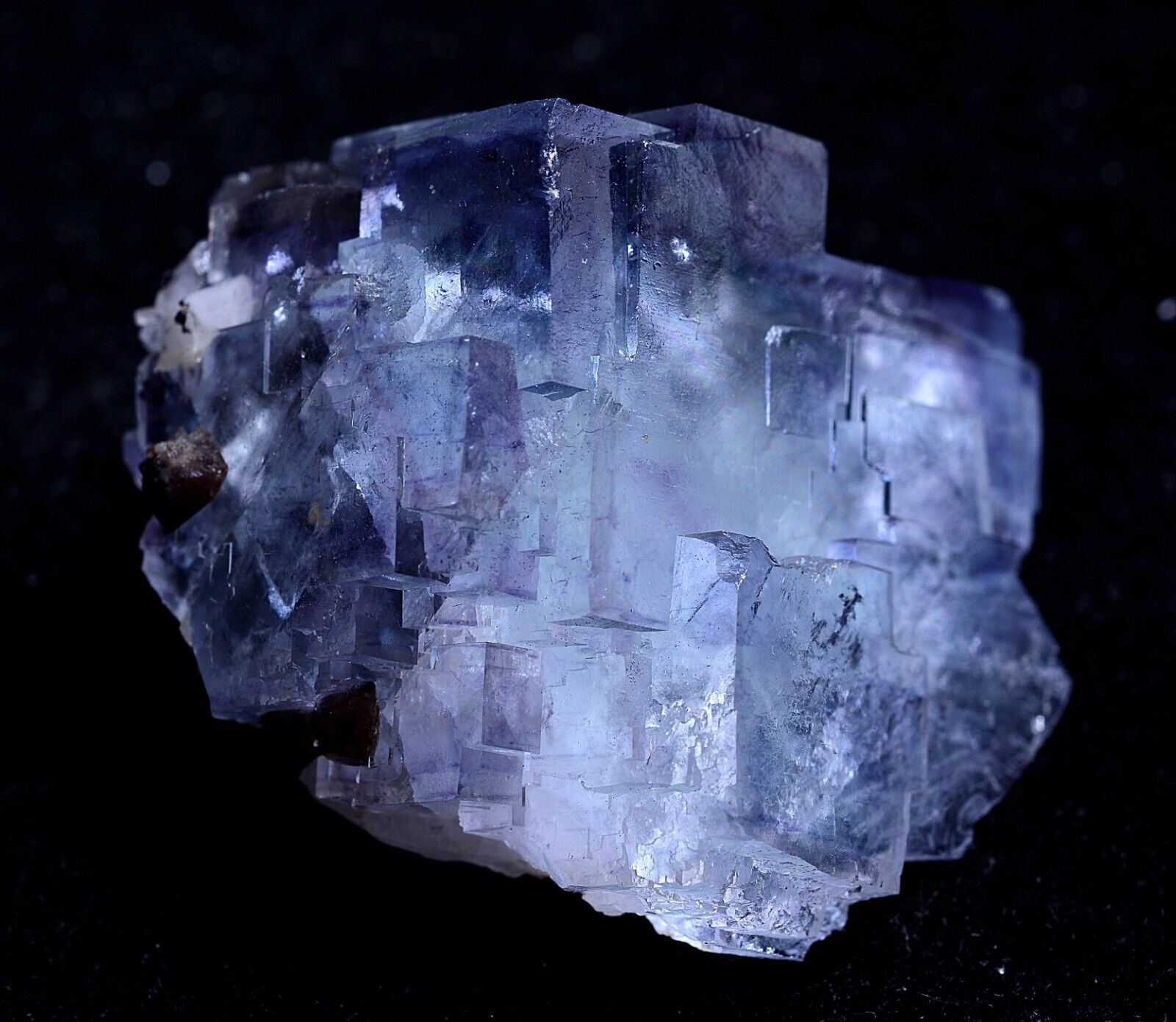 108g Natural Phantom Purple Fluorite & Scheelite Mineral Specimen/Yaogangxian