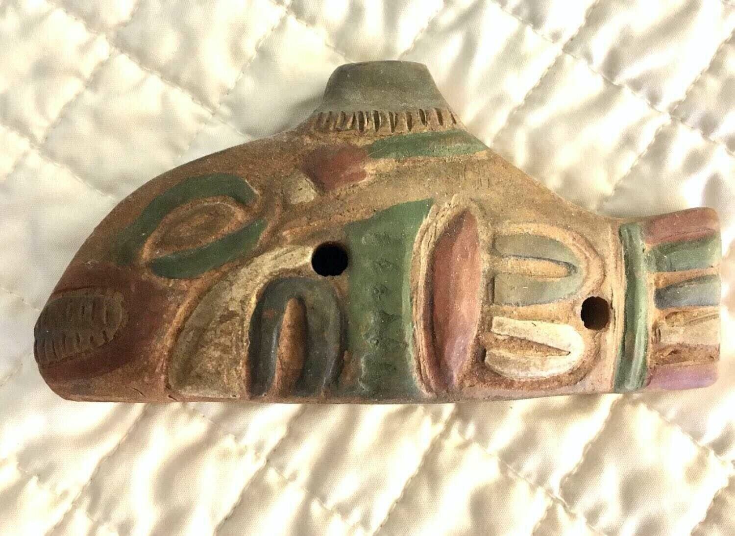 VINTAGE NW Coast Inspired Pottery Whistle