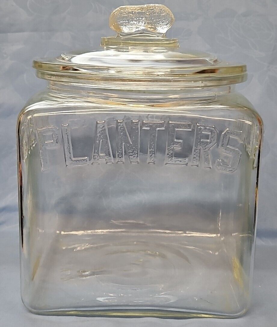 Vintage Planters Mr Peanut  1960-1970'S Collectors Peanut Jar With Lid Pre-Owned