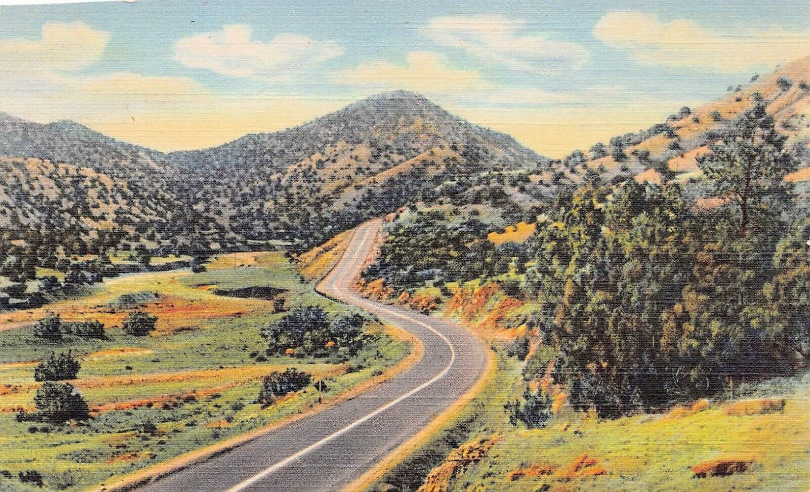 Albuquerque NM New Mexico Sandia Mountains Route 66 Southwest Vtg Postcard A53