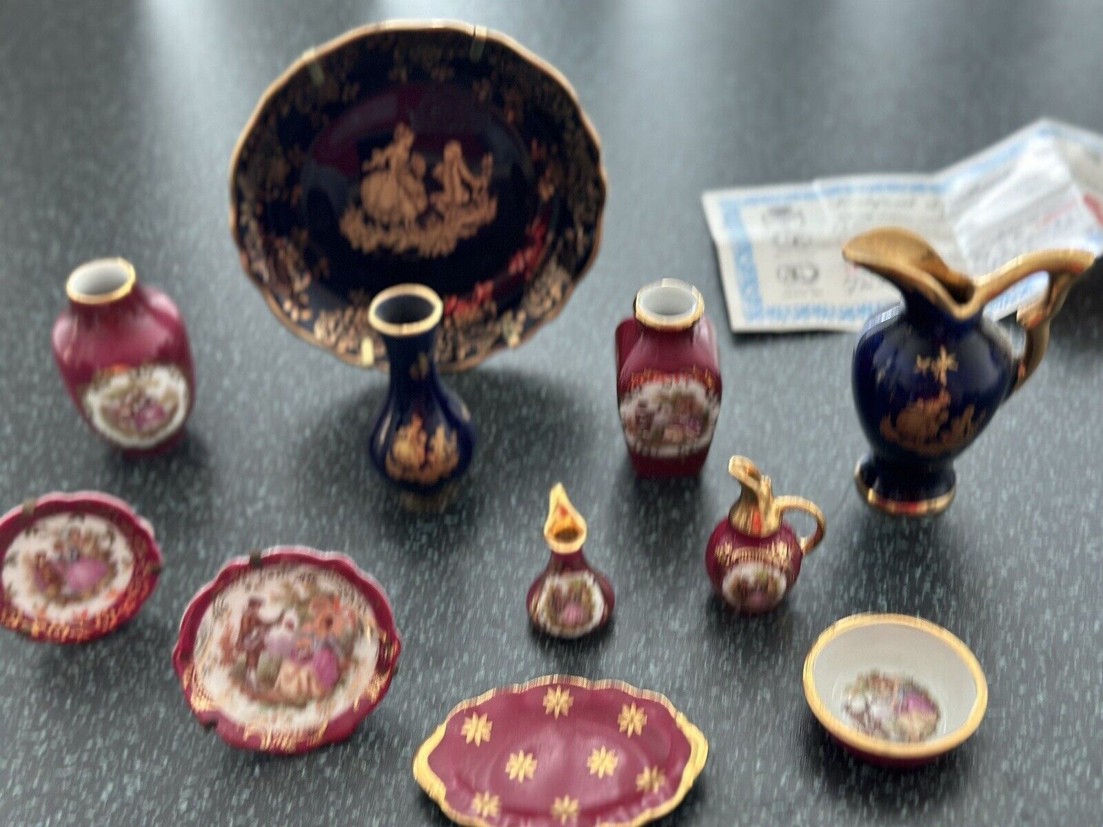 DISCOUNTED - French LIMOGES Vintage Decorative Porcelain LOT 11 Pieces