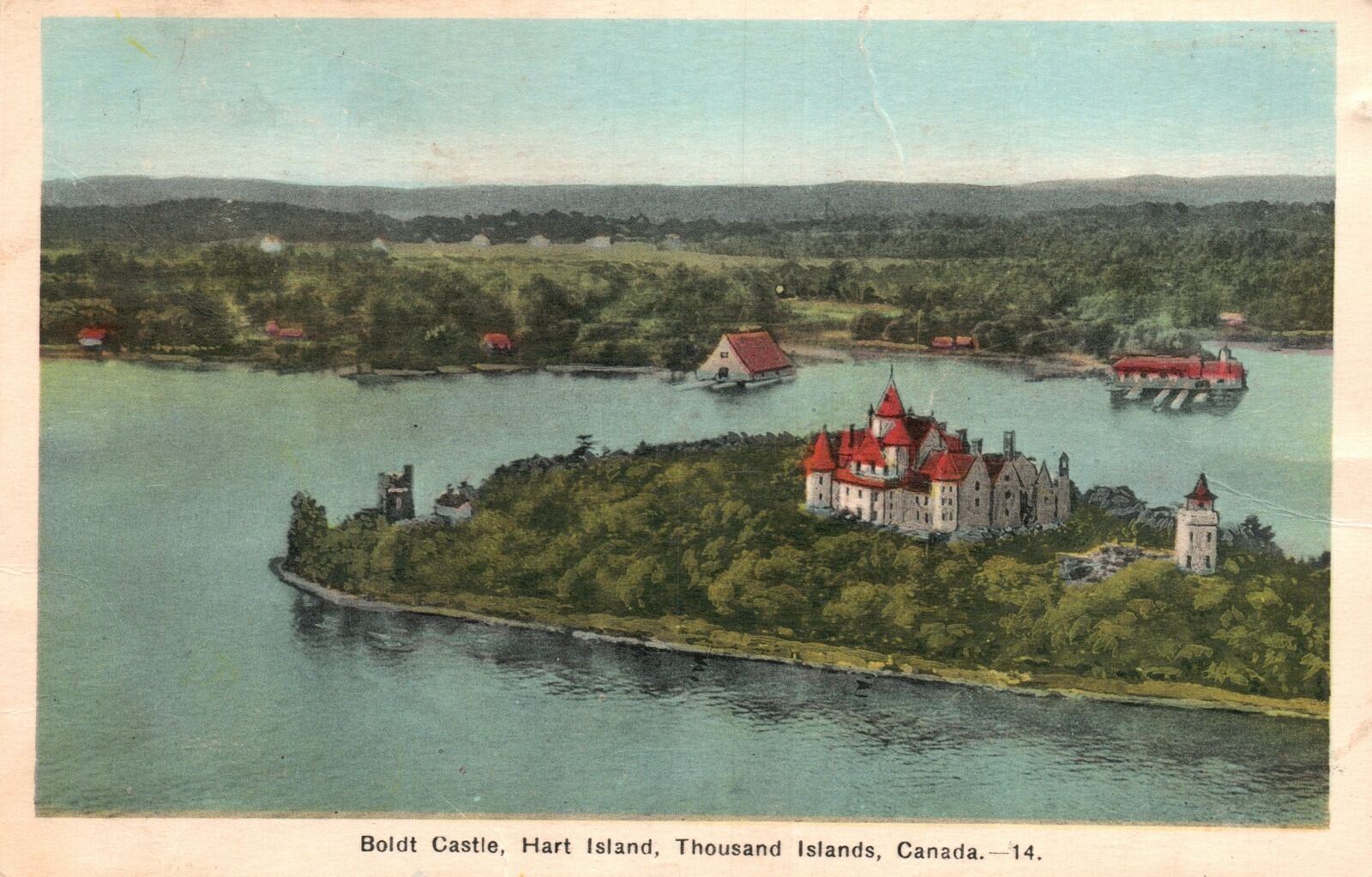 1940 Boldt Castle Hart Island Thousand Islands Canada Vintage Postcard